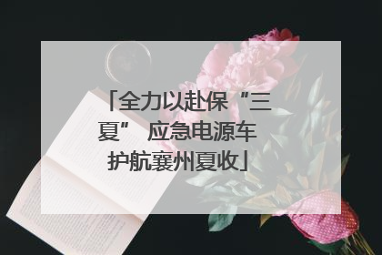 全力以赴保“三夏” 应急电源车护航襄州夏收