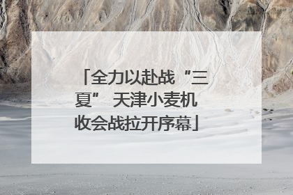 全力以赴战“三夏” 天津小麦机收会战拉开序幕