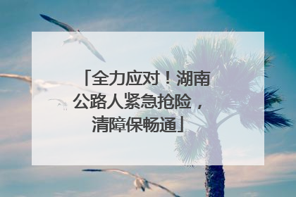 全力应对！湖南公路人紧急抢险，清障保畅通