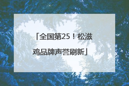 全国第25！松滋鸡品牌声誉刷新