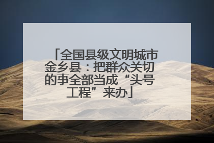 全国县级文明城市金乡县：把群众关切的事全部当成“头号工程”来办