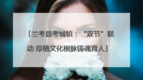 兰考县考城镇：“双节”联动 厚植文化根脉铸魂育人