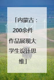 内蒙古：200余件作品展现大学生设计思维