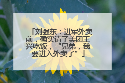 刘强东：进军外卖前，确实请了美团王兴吃饭，“兄弟，我要进入外卖了”