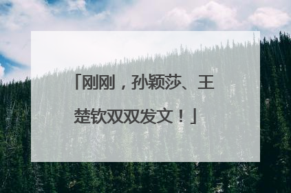 刚刚，孙颖莎、王楚钦双双发文！