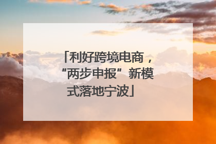 利好跨境电商，“两步申报”新模式落地宁波