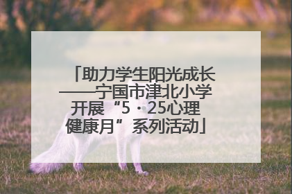 助力学生阳光成长——宁国市津北小学开展“5・25心理健康月”系列活动