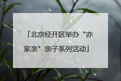 北京经开区举办“亦家亲”亲子系列活动