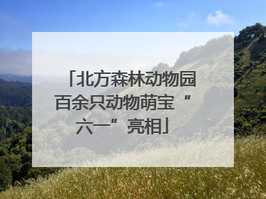 北方森林动物园百余只动物萌宝“六一”亮相