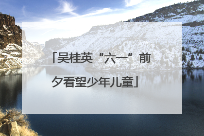 吴桂英“六一”前夕看望少年儿童