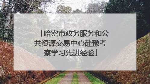 哈密市政务服务和公共资源交易中心赴豫考察学习先进经验