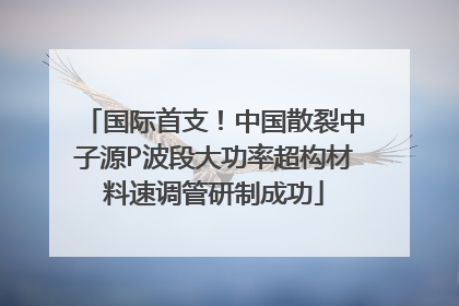 国际首支！中国散裂中子源P波段大功率超构材料速调管研制成功