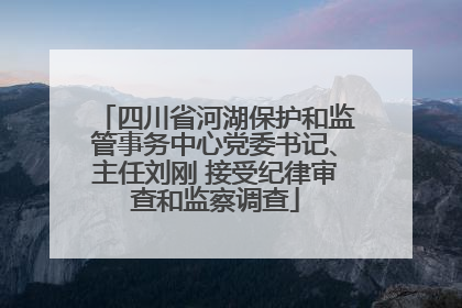 四川省河湖保护和监管事务中心党委书记、主任刘刚 接受纪律审查和监察调查