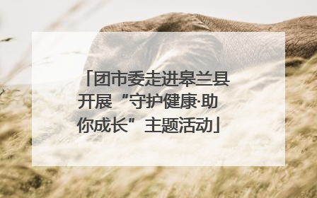 团市委走进皋兰县开展“守护健康·助你成长”主题活动