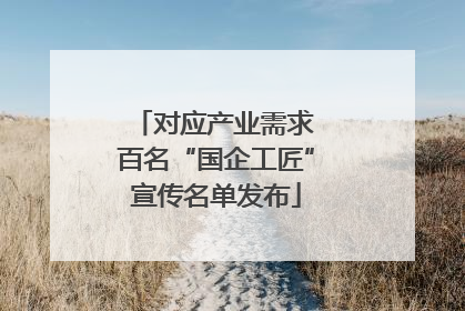对应产业需求 百名“国企工匠”宣传名单发布