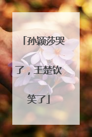 孙颖莎哭了，王楚钦笑了