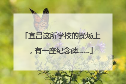 宜昌这所学校的操场上，有一座纪念碑……