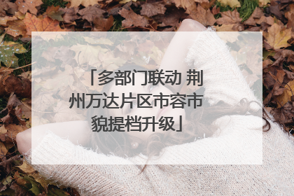 多部门联动 荆州万达片区市容市貌提档升级