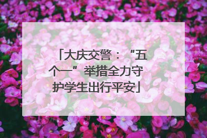 大庆交警：“五个一”举措全力守护学生出行平安