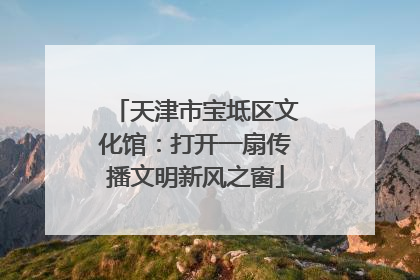 天津市宝坻区文化馆：打开一扇传播文明新风之窗