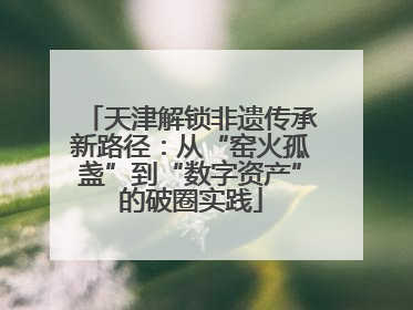 天津解锁非遗传承新路径：从“窑火孤盏”到“数字资产”的破圈实践