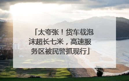 太夸张！货车载泡沫超长七米，高速服务区被民警抓现行