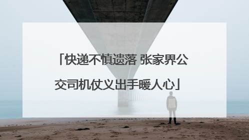 快递不慎遗落 张家界公交司机仗义出手暖人心