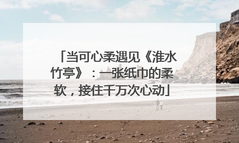 当可心柔遇见《淮水竹亭》：一张纸巾的柔软，接住千万次心动