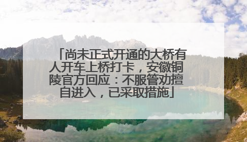 尚未正式开通的大桥有人开车上桥打卡，安徽铜陵官方回应：不服管劝擅自进入，已采取措施