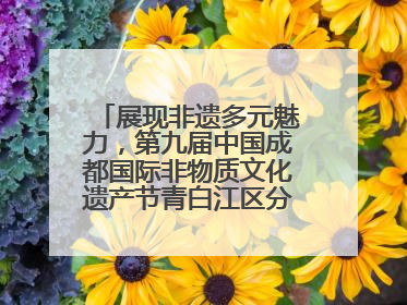 展现非遗多元魅力，第九届中国成都国际非物质文化遗产节青白江区分会场启幕
