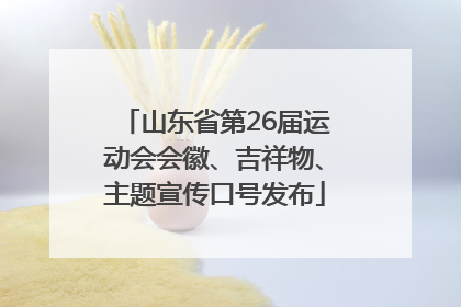 山东省第26届运动会会徽、吉祥物、主题宣传口号发布