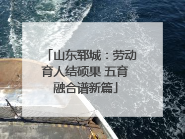 山东郓城：劳动育人结硕果 五育融合谱新篇