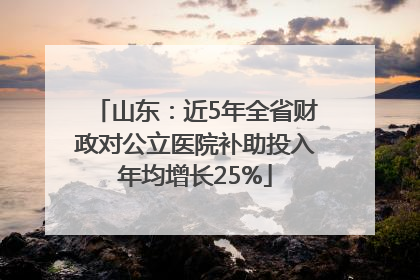 山东：近5年全省财政对公立医院补助投入年均增长25%