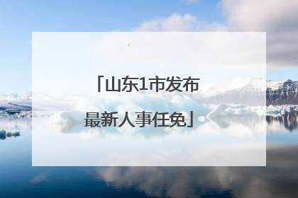 山东1市发布最新人事任免