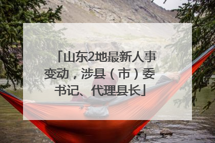 山东2地最新人事变动，涉县（市）委书记、代理县长