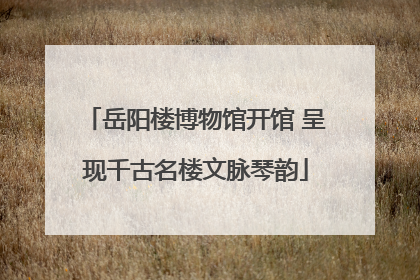 岳阳楼博物馆开馆 呈现千古名楼文脉琴韵