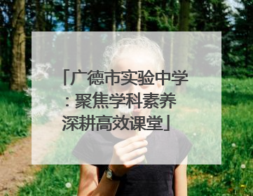 广德市实验中学：聚焦学科素养 深耕高效课堂