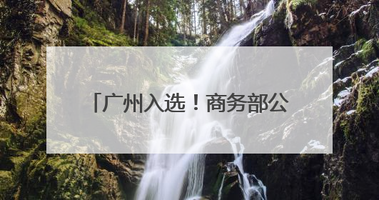 广州入选！商务部公布全国首批零售业创新提升试点城市名单