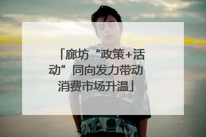 廊坊“政策+活动”同向发力带动消费市场升温