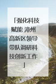 强化科技赋能 漳州高新区领导带队调研科技创新工作