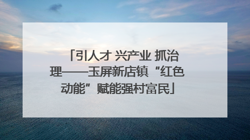 引人才 兴产业 抓治理——玉屏新店镇“红色动能”赋能强村富民
