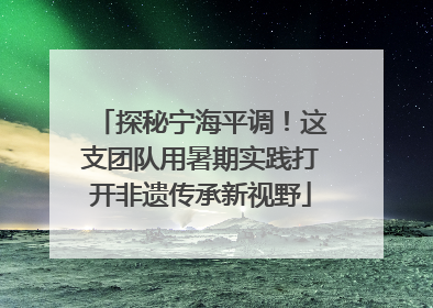 探秘宁海平调！这支团队用暑期实践打开非遗传承新视野