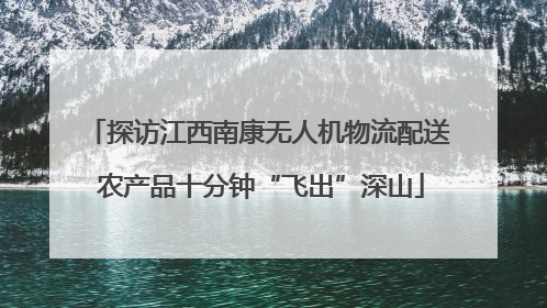探访江西南康无人机物流配送 农产品十分钟“飞出”深山