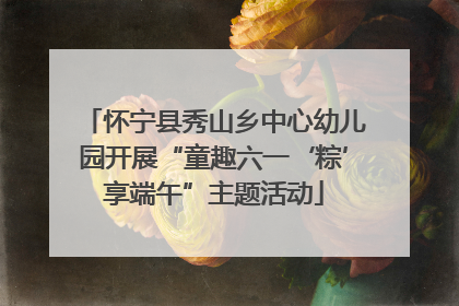 怀宁县秀山乡中心幼儿园开展“童趣六一‘粽’享端午”主题活动