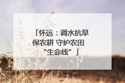 怀远：调水抗旱保农耕 守护农田 “生命线”