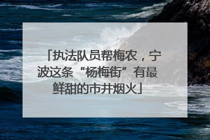 执法队员帮梅农，宁波这条“杨梅街”有最鲜甜的市井烟火
