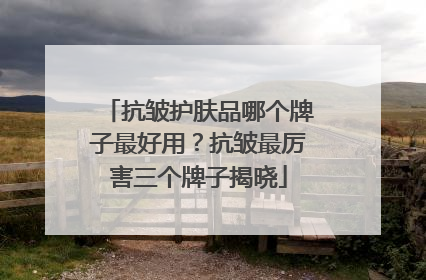 抗皱护肤品哪个牌子最好用？抗皱最厉害三个牌子揭晓
