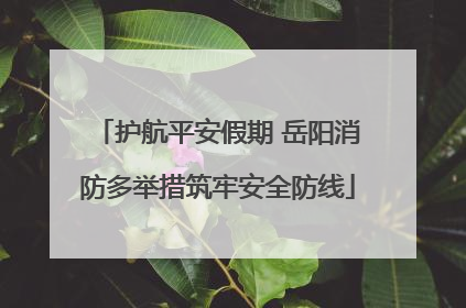 护航平安假期 岳阳消防多举措筑牢安全防线