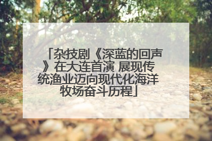 杂技剧《深蓝的回声》在大连首演 展现传统渔业迈向现代化海洋牧场奋斗历程