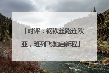 时评：钢铁丝路连欧亚，班列飞驰启新程
